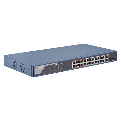 Switch 24 porturi PoE 100Mbps, 2 port uplink Gigabit, SMART Management - HIKVISION DS-3E1326P-EI [1]