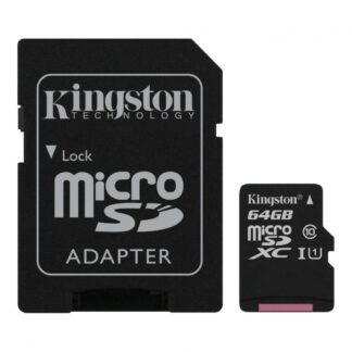 Hard Disk (HDD) - Card MicroSD 64GB, CANVAS Select Plus 10 A1 cu Adaptor - Kingston
