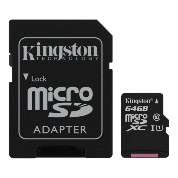 Card MicroSD 64GB, CANVAS Select Plus 10 A1 cu Adaptor - Kingston [1]