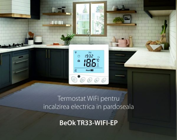 Termostat Wi-Fi pentru centrala termica pe gaz si incalzire in pardoseala BeOk TR33-WIFI-EP [1]