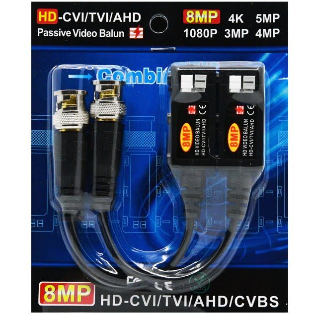 Video balun 8MP HD-CVI/TVI/AHD/CVBS