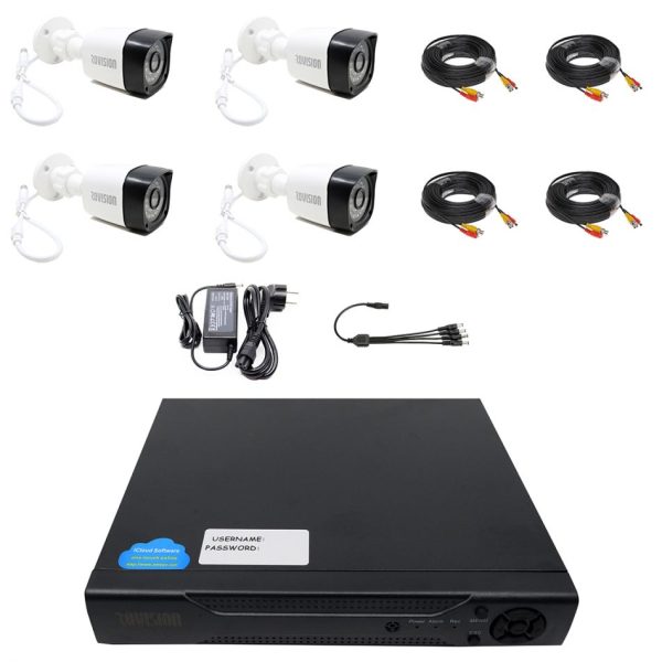 Sistem complet 4 camere supraveghere Full HD Rovision, Infrarosu 20m, DVR 4 canale, accesorii [1]
