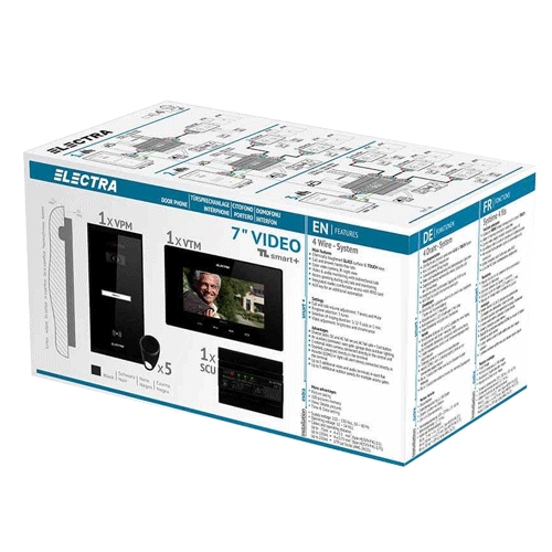 Kit videointerfon 1 familie aparent 7" Electra touch line smart VKM.P1SR.T7S4.ELB04 [1]