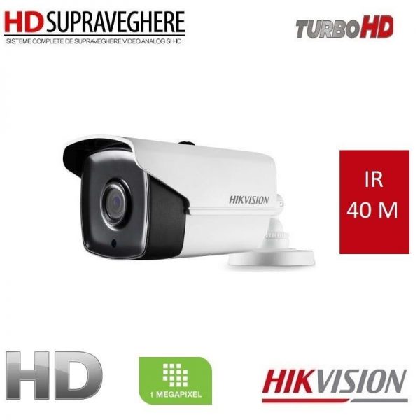 Sistem supraveghere video Hikvision 4 camere Turbo HD IR 40 M si IR 20 M  cu DVR Hikvision 4 canale, full accesorii [1]
