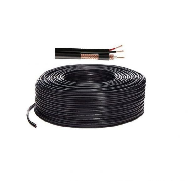 Cablu RG59 coaxial cu alimentare 2x0.5 mm rola 100 m [1]