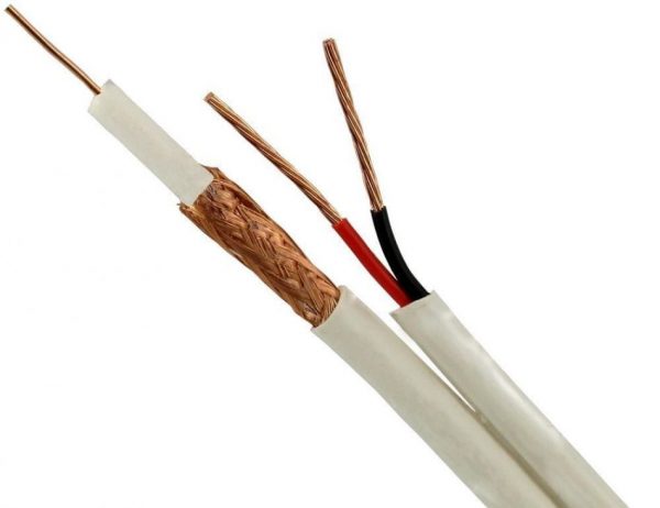 Cablu coaxial cu alimentare RG6 2x0.75 rola 100m CCS, culoare alb [1]