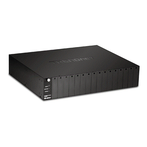 Sasiu cu 16 porturi pentru media convertoare - TRENDnet TFC-1600 [1]