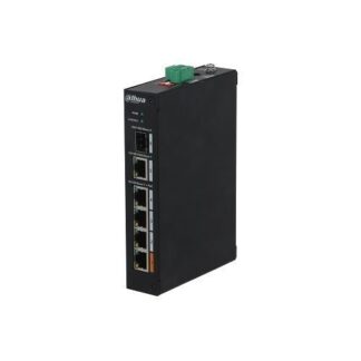 Solutii MikroTik - Switch Dahua PFS3106-4ET-60-V2, PoE Industrial 4 porturi, 1x Gigabit, 1x SFP, 60W