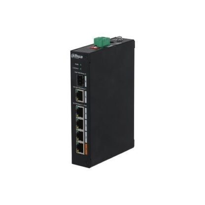 Switch Dahua PFS3106-4ET-60-V2, PoE Industrial 4 porturi, 1x Gigabit, 1x SFP, 60W [1]