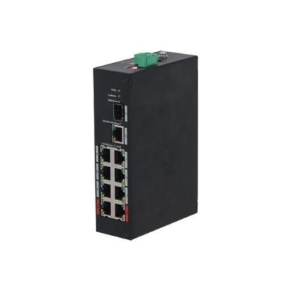 Switch Dahua PFS3110-8ET-96-V2, PoE Industrial 8 porturi, 1x Gigabit, 1x SFP, 96W [1]