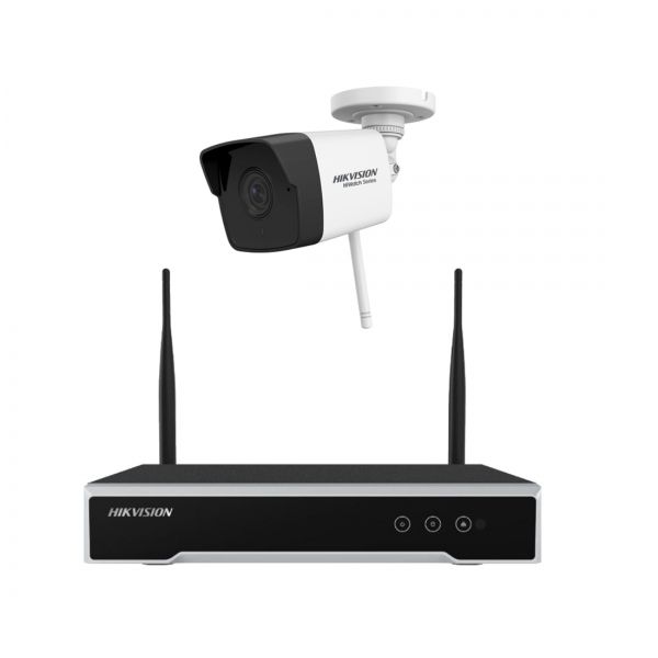 Kit supraveghere wireless o camera WIFI Hiwatch Hikvision, 2MP, IR 30m, NVR 4 canale, 4MP, H.265+ [1]
