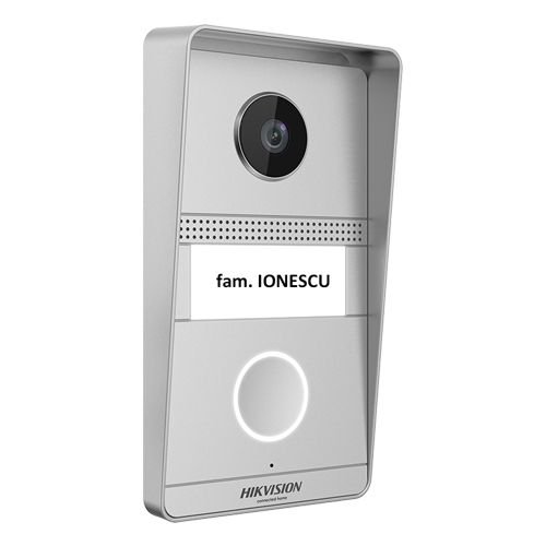 Kit videointerfon analogic 7inch, camera 2MP, conectare 2 fire - HIKVISION DS-KIS101-P(S) [1]