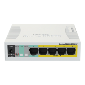 Retelistica - Cloud Smart Switch 5 x Gigabit (4 x PoE), 1 x SFP - Mikrotik CSS106-1G-4P-1S