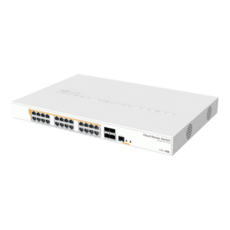 Cloud Router Switch 24 x Gigabit PoE+ Out 450W, 4 x SFP+ 10Gbps - Mikrotik CRS328-24P-4S+RM
