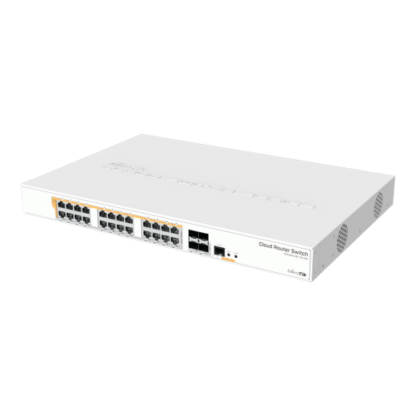 Cloud Router Switch 24 x Gigabit PoE+ Out 450W, 4 x SFP+ 10Gbps - Mikrotik CRS328-24P-4S+RM [1]