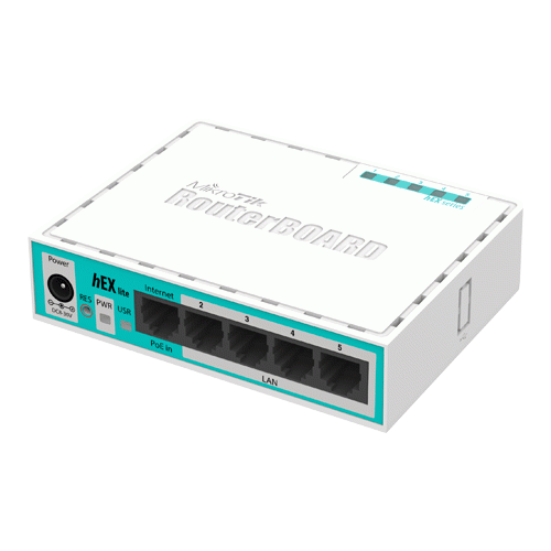 Router hEX Lite, 5 x Fast Ethernet, RouterOS L4 - Mikrotik RB750r2 [1]