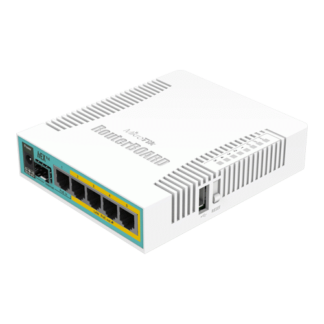 Retelistica - Router hEX PoE, 5 x Gigabit 4 PoE, 1 x SFP, RouterOS L4 - Mikrotik RB960PGS