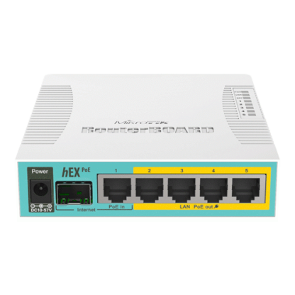 Router hEX PoE, 5 x Gigabit 4 PoE, 1 x SFP, RouterOS L4 - Mikrotik RB960PGS [1]