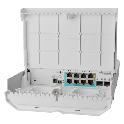 Cloud Smart Switch outdoor, 8 x Gigabit (7 PoE in), 2 x SFP+ 10Gbps - Mikrotik CSS610-1Gi-7R-2S+OUT [1]