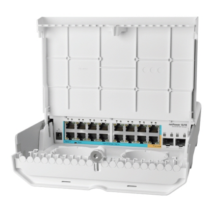 Cloud Router Switch outdoor 16 x 10/100Mbps (15 PoE inversate), 2 x SFP - Mikrotik CRS318-1Fi-15Fr-2S-OUT [1]