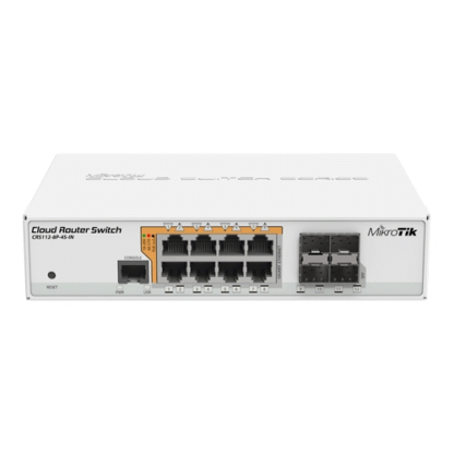 Cloud Router Switch, 8 x Gigabit cu PoE-out, 4 x SFP - Mikrotik CRS112-8P-4S-IN [1]