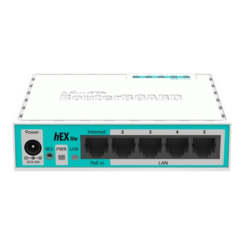 Router hEX Lite, 5 x Fast Ethernet, RouterOS L4 - Mikrotik RB750r2 [1]