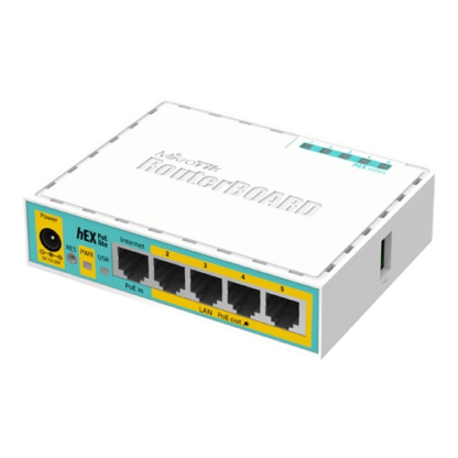 Router hEX PoE Lite, 5 x Fast Ethernet 4 x PoE, RouterOS L4 - Mikrotik RB750UPr2 [1]