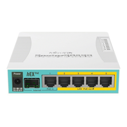 Router hEX PoE, 5 x Gigabit 4 PoE, 1 x SFP, RouterOS L4 - Mikrotik RB960PGS [1]