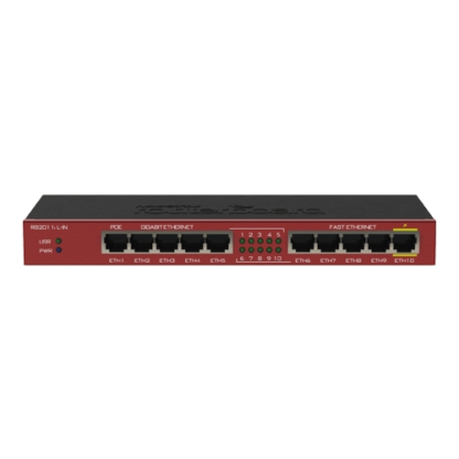 Router 5 x Fast Ethernet, 5 x Gigabit, 1 x PoE, RouterOS L4 - Mikrotik RB2011iL-IN [1]
