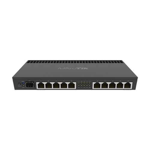 Router 10 x Gigabit, 1 x SFP+ 10Gbps, 1 x PoE, RouterOS L5, 1U - Mikrotik RB4011iGS+RM [1]