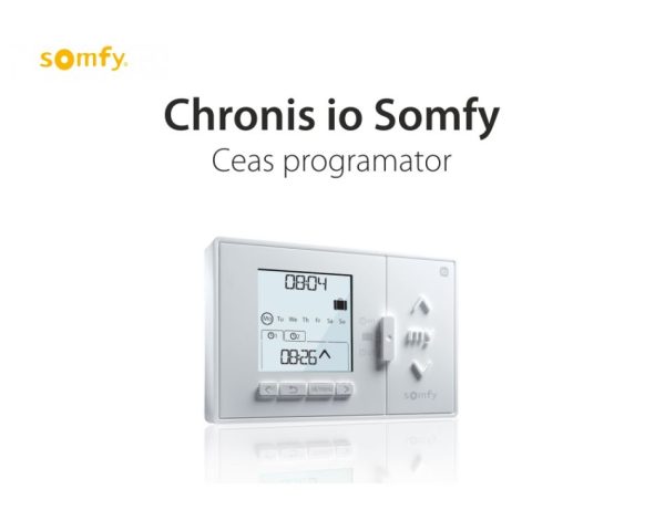 Ceas programabil Somfy Chronis IO, Alb, Smart, Wi-Fi, 5 Sloturi [1]