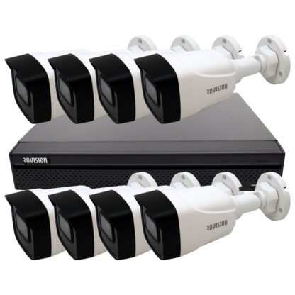Kit supraveghere basic format din 8 camere 8MP + 1 camera wi-fi CADOU, microfon integrat, IR 80m, DVR 8 canale cu inteligenta artificiala [1]