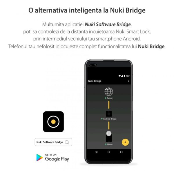 Adaptor Wi-Fi Nuki Bridge, Pentru Nuki Smart Lock 2.0, Control de la distanta, 220V [1]