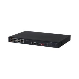 Retelistica - Switch Dahua PFS3218-16ET-135 16 porturi PoE + 2 Port Gigabit + 2 SFP Combo, 135W, PoE Watchdog