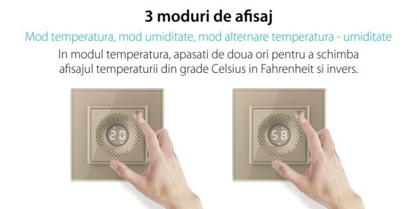 Modul Senzor de Temperatura si Umiditate Livolo, Protocol Zigbee [1]