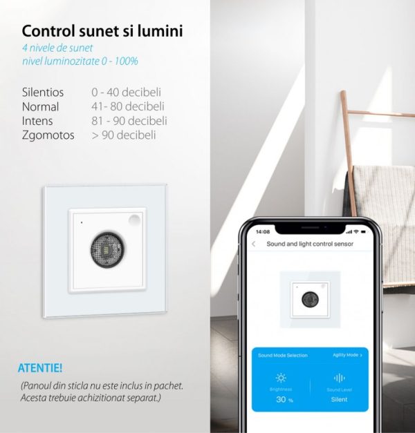Modul Senzor Control Sunet si Lumini Livolo, Protocol Zigbee [1]