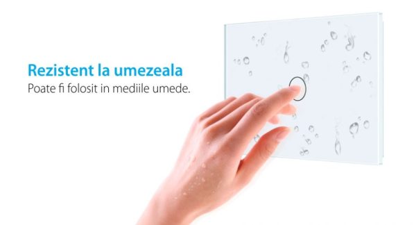 Intrerupator cap scara/cruce wireless cu touch Livolo din sticla – standard italian [1]