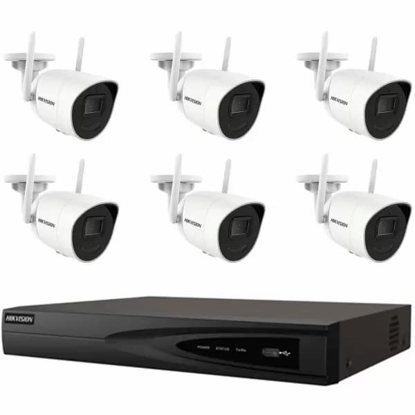 1 cele mai bune sisteme de supraveghere video - Sistem de Supraveghere Wireless cu 6 Camere Hikvision de 4MP NVR 8 canale