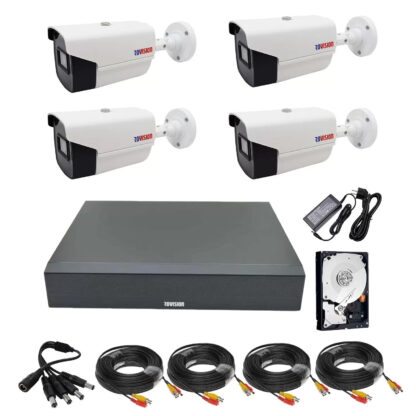 Sistem supraveghere 4 camere Rovision oem Hikvision 2MP Full HD IR 40m, DVR Pentabrid 4 Canale, Accesorii Full, HDD 500 GB [1]
