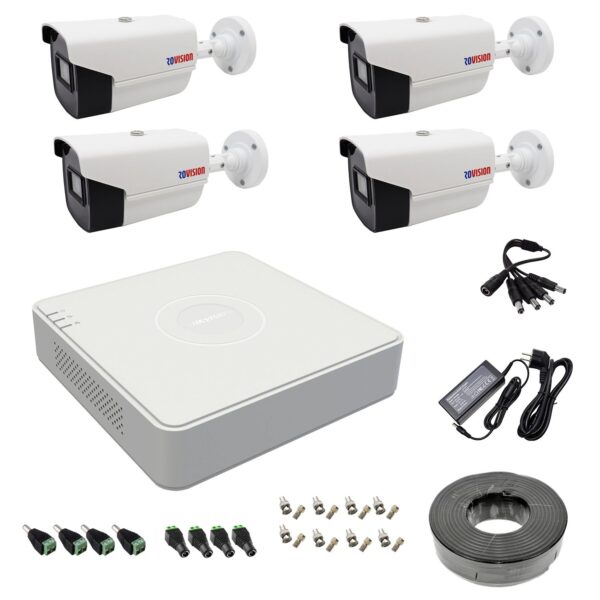 Sistem supraveghere 4 camere Rovision oem Hikvision 2MP, Full HD, IR 40M, DVR 4 Canale, Accesorii incluse [1]