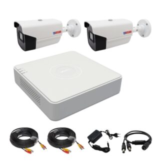 Kit supraveghere Rovision - Sistem supraveghere 2 camere Rovision oem Hikvision 2MP, Full HD, IR 40M, DVR 4 Canale 4MP lite, Accesorii incluse