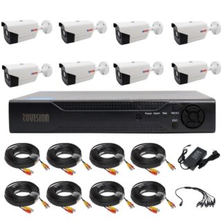 Kit supraveghere Rovision - Sistem supraveghere 8 camere Rovision oem Hikvision 2MP full hd, IR40m, DVR Pentabrid 5 in 1, 8 Canale, accesorii incluse