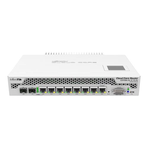 Cloud Core Router, 7 x Gigabit, 1 x SFP/Gigabit, 1 x SFP- Mikrotik CCR1009-7G-1C-1S+PC [1]