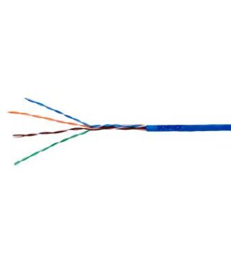 Cablu utp si ftp - Cablu Shrack U/UTP HSEKU424P1 Cat.5e, 4x2xAWG24/1, PVC, Eca, albastru, cutie 305m