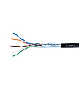 Cablu utp si ftp - Cablu Schrack, F/UTP Cat.5e, HSEKF424E3, 4x2xAWG24, PE de exterior, negru, cutie