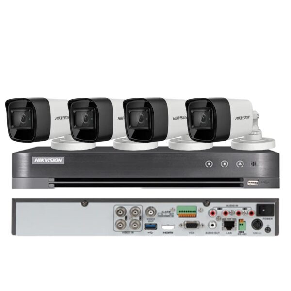 Sistem supraveghere Hikvision 4 camere 4 in 1, 8MP, lentila 2.8mm, IR 30m, DVR 4 canale 4K 8MP [1]