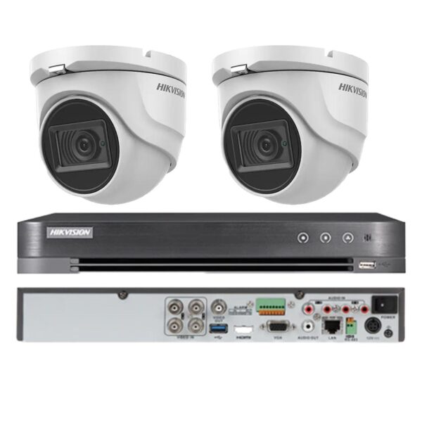 Kit supraveghere Hikvision 2 camere interior 4 in 1, 8MP, 2.8mm, IR 30m, DVR 4 canale 4K 8MP [1]