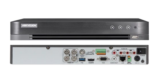 Sistem de supraveghere video Hikvision 2 camere 4 in 1, 8MP, lentila 2.8mm, IR 30m, DVR 4 canale 4K 8MP [1]