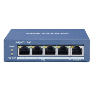 Switch 4 porturi POE Gigabit Hikvison DS-3E0505P-E