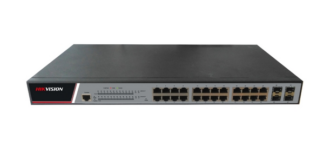 Switch 24 porturi POE Gigabit, Hikvision DS-3E2528P, Full Managed